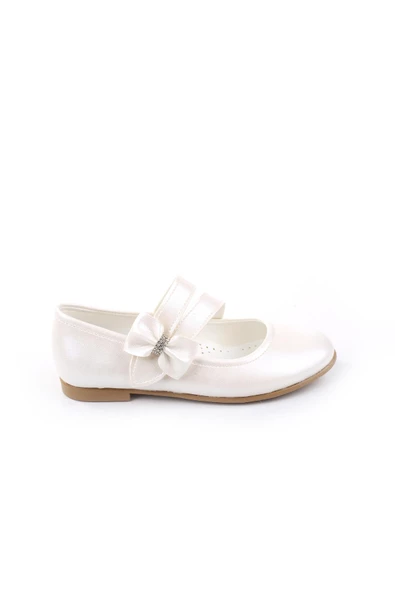 Walkenzo Ortaç 2082 Kız Çocuk Balerin Fiyonk Cırtlı Rugan Babet Ayakkabı - 12