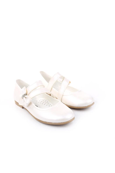 Walkenzo Ortaç 2082 Kız Çocuk Balerin Fiyonk Cırtlı Rugan Babet Ayakkabı - 6