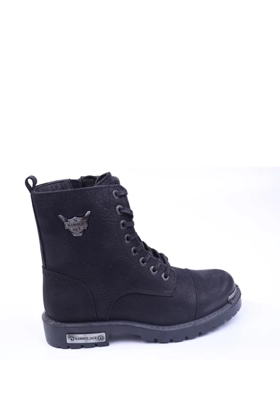 Hammer Jack 102-17600 Siyah Yıkama Nubuk Erkek Motorcu Bot - 4