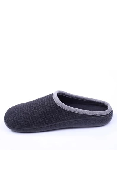 Gezer 12098 Günlük Siyah Kışlık Rahat Taban Erkek Ev-Misafir Terliği - 2