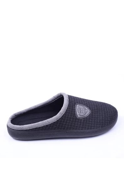 Gezer 12098 Günlük Siyah Kışlık Rahat Taban Erkek Ev-Misafir Terliği - 4