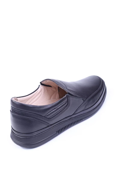 Voyager 2667 Büyük Numara Erkek Hakiki Deri Günlük Siyah Ortopedik Ayakkabı - Resim 3