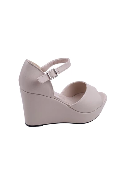 Le Guzzi 2127 Kadın 9 Cm Dolgu Topuk Cilt Sandalet - Resim 4