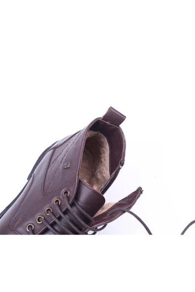 Burç 02549 Erkek Hakiki Deri Kürklü Bot - 9