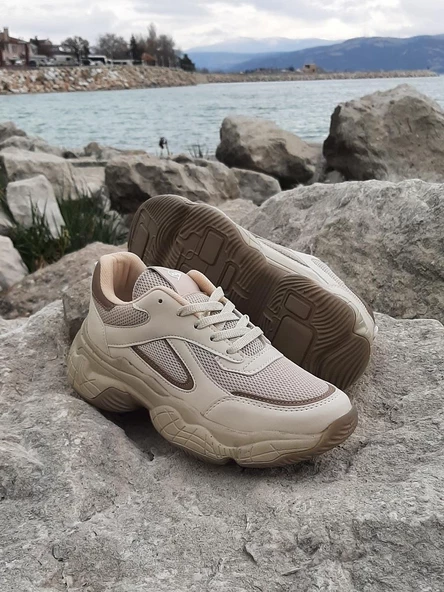 Dunlop 2323 Bej Renk Fuspetli Kalın Taban Spor Ayakkabı - 5