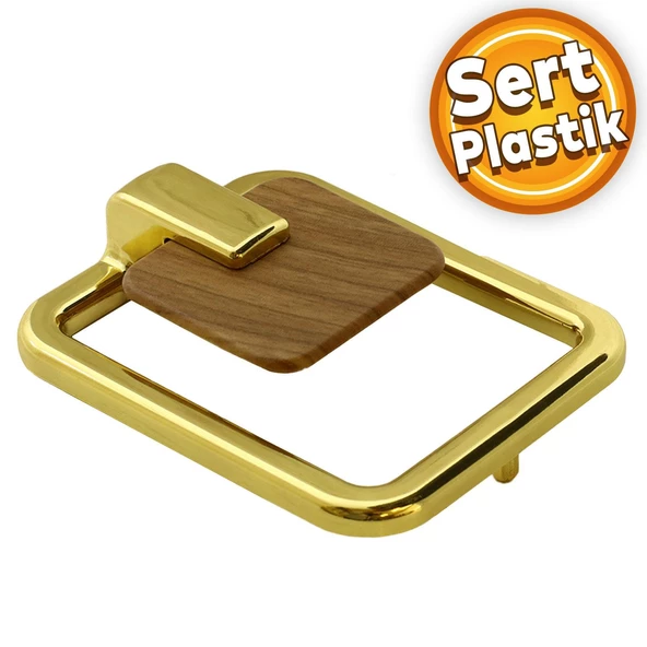 Büyük Bugatti Sarkaç Mobilya Konsol Dolap Çekmece Kulpu Kulbu Açık Ceviz Gold Plastik Kulp