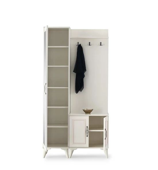 Nehir Portmanto Askılık Ayakkabılık Aynalı 100x36x200 - 4