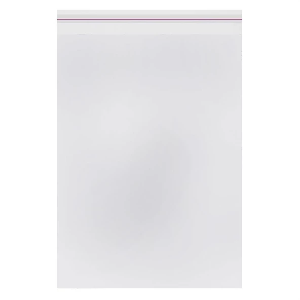 25x30+5 cm (25x35) 500 Adet Şeffaf Bantlı Yapışkanlı Jelatin Poşet - 4