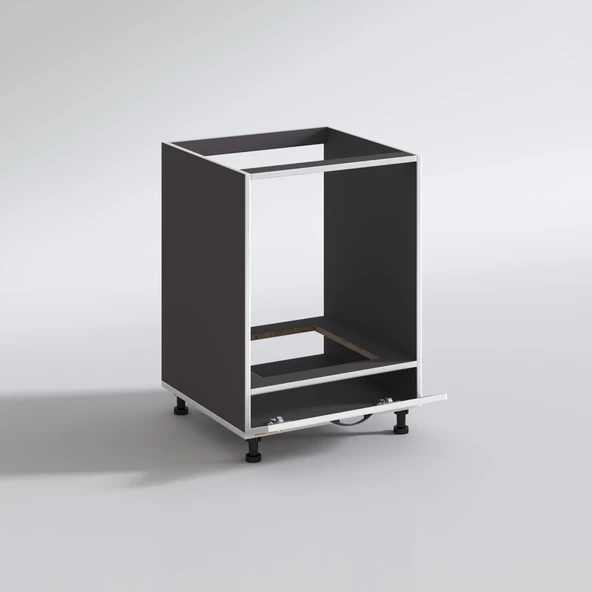 Kenzlife ankastre modülü kabini malik ejder gri fırın ocak dolabı kapaklı ayarlı ayaklı - Resim 3