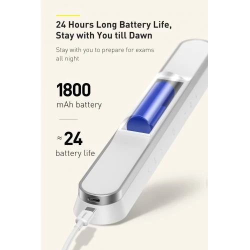 Baseus Ayarlanabilir 1800Mah Şarjlı Mıknatıslı Masa Lambası Dolap Lambası Ayna Lambası Gece Lambası - 8