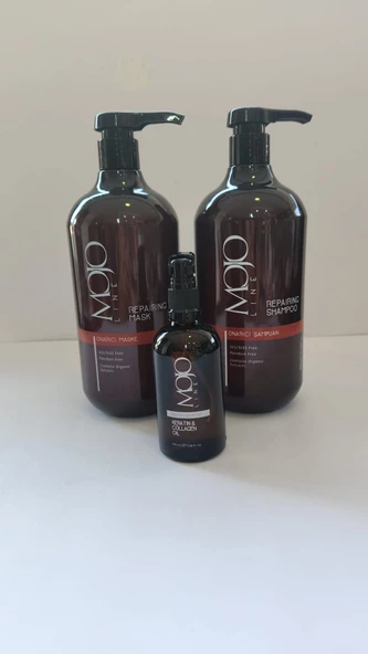 Mojo Lıne Onarıcı Şampuan Onarıcı Maske ve Keratin Yağı