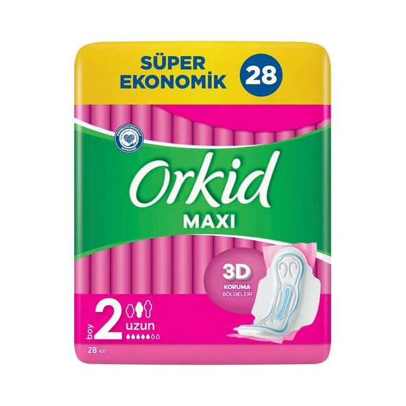 Orkid Maxi Uzun 28 Adet Süper Ekonomik Paket Hijyenik Ped