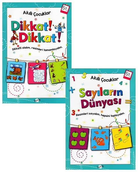 Akıllı Çocuklar Sayıların Dünyası ve Dikkat Dikkat 2li Set
