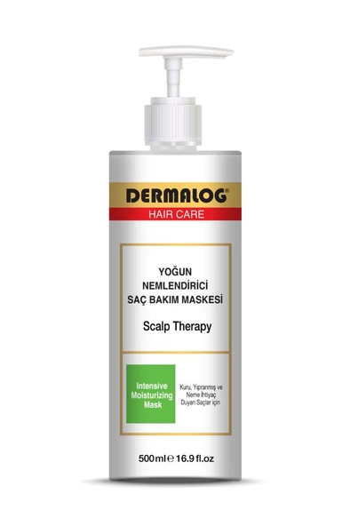 Dermalog Kuru Yıpranmış Saçlar İçin Yoğun Nemlendirici Ve Onarıcı Saç Bakım Maskesi 500 ML