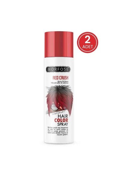 Mech 24 Saate Kadar Etkili Kırmızı Renkli Saç Spreyi Red Crush 150 Ml 2 Adet - 2
