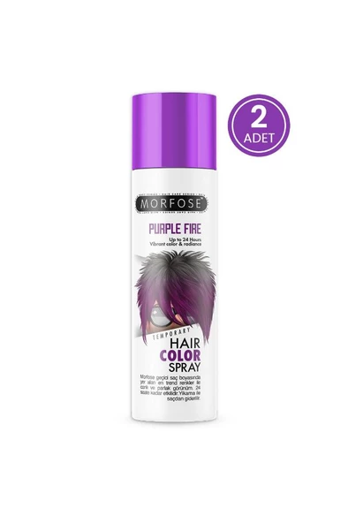 Mech 24 Saate Kadar Etkili Mor Renkli Saç Spreyi Purple Fire 150 Ml 2 Adet