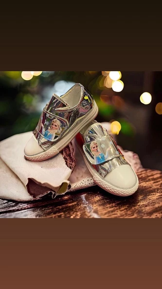 ışıklı elsa baskılı çırtlı ayakkabı - 10