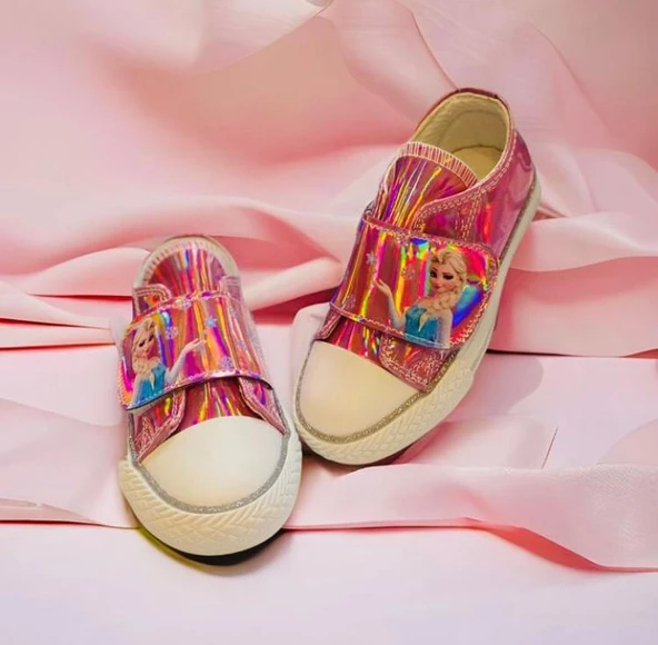 ışıklı elsa baskılı çırtlı ayakkabı - 6