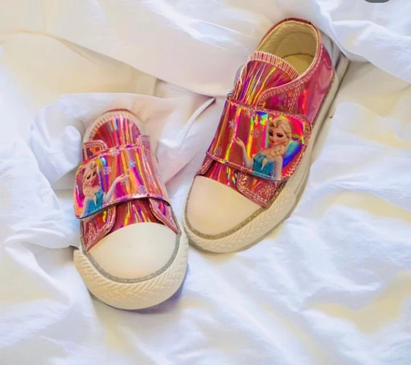ışıklı elsa baskılı çırtlı ayakkabı - 7