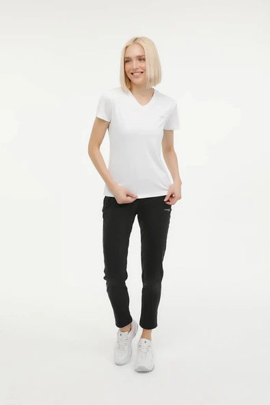 Lumberjack W-Ct127 Basic Pes V Neck T-Shirt 3Fx - Resim 6