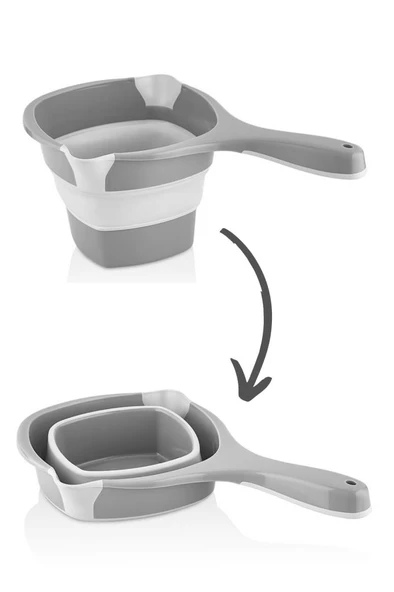 Flosoft Katlanabilir Maşrapa ve Akordiyon Bulaşıklık & Badya, Kaşıklık Tabaklık Kurutmalık 2’li Set - 3