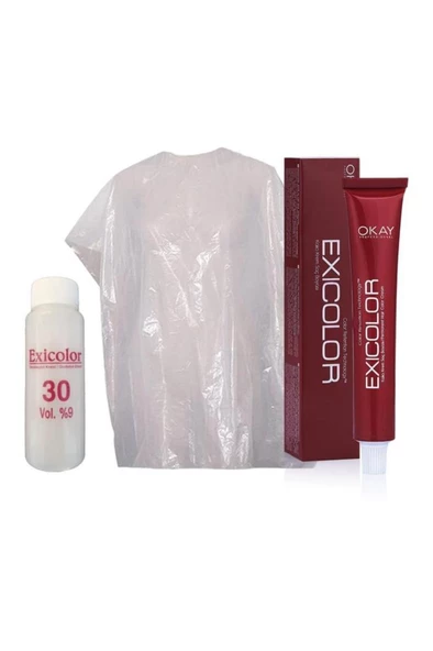 Saç Boyası Tüp 60 Ml - 8.444 Açık Kumral Çok Yoğun Bakır + 30 Volüm Peroksit + Boya Naylonu - Resim 2