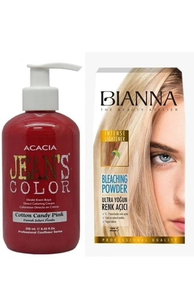 Acacia Saç Boyası Pamuk Şekeri Pembe 250 Ml + Bianna Açıcı