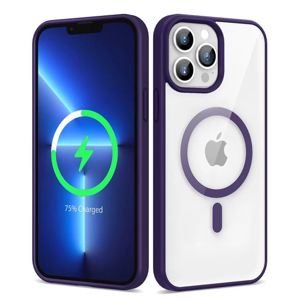 Vendas iPhone 13 Pro Max Uyumlu (13 Pro Max) Ege Serisi Magsafe Wireless Şarj Özellikli Silikon Kılıf - 2