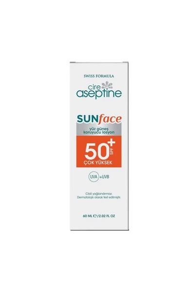 Sunface Spf 50+ Yüksek Koruma Uva +Uvb Yüz Güneş Koruyucu Losyon 60 ml