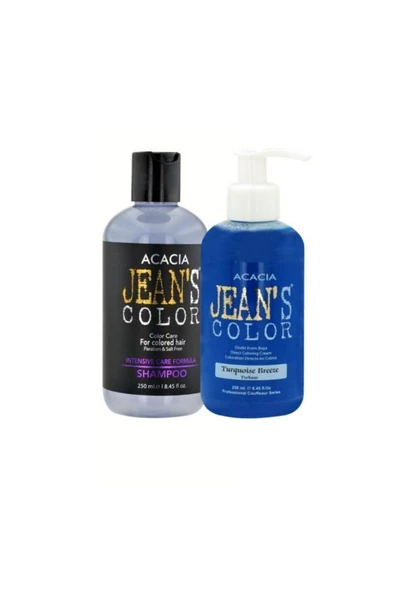 Jean's Color Turkuaz 250 Ml. Turqoıse Breeze + Jean's Color Boya Korumalı Şamp.250ml.