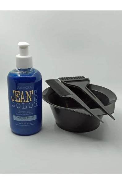 Jean's Color Turkuaz 250 ml + Boya Seti