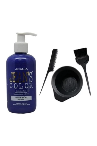 Jeans Color Saç Boyası Mavi Rüya 250 Ml Ve Saç Boya Kabı Seti