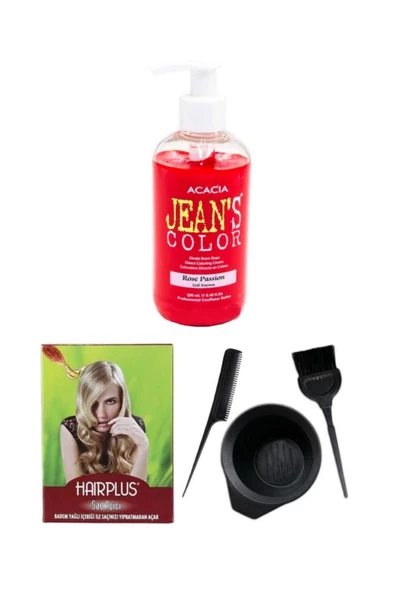 Jeans Color Saç Boyası Gül Kurusu 250 ml + Boya Seti