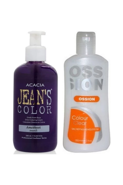 Acacia Saç Boyası Ametist 250ml Ve Ossion Saç Boya Temizleyicisi 200ml ürün görseli 1