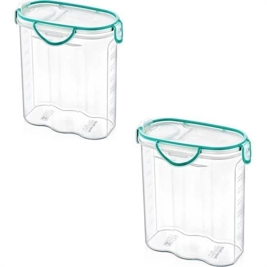 BUFFER® Kilitli Kapaklı Contalı Hava,Su Sıvı Geçirmez 2,4 Litre Erzak Saklama Kabı-SA590 - 9