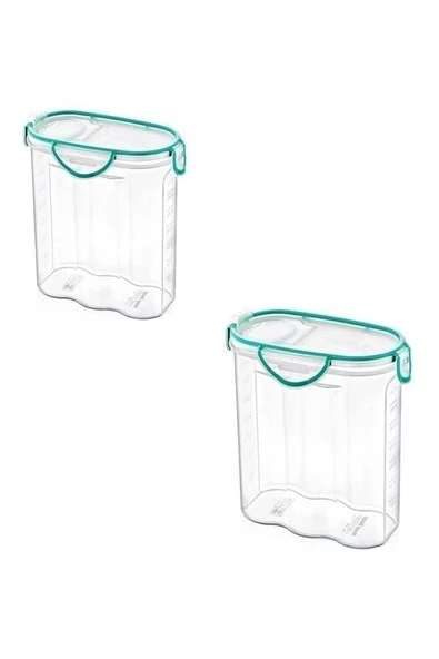 BUFFER® Kilitli Kapaklı Contalı Hava,Su Sıvı Geçirmez 2,4 Litre Erzak Saklama Kabı-SA590 - 10