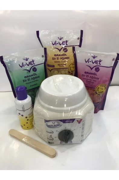 Depirol Ağda Kazanı+vi-vet 3lü Inci Soyulan Set