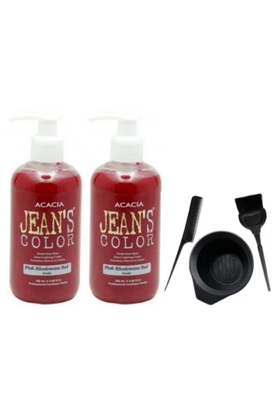 Saç Boyası Pembe 250ml 2ad Ve Fluweel Saç Boya Kabı Seti