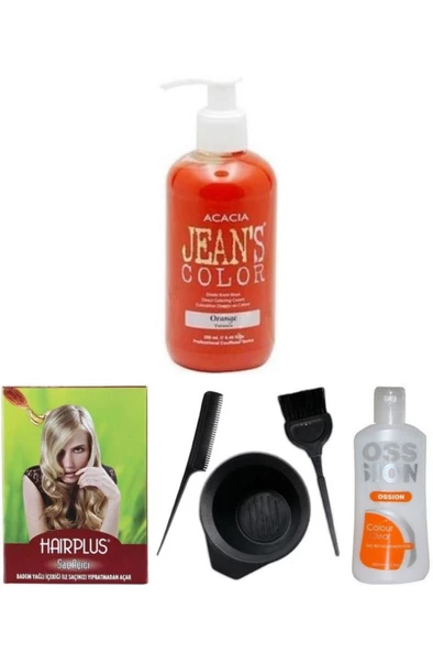 Saç Boyası Turuncu 250 ml - Saç Açıcı - Boya Temizleyici Ve Fluweel Boya Seti 869900100973132