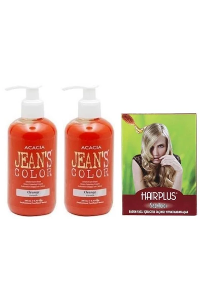 Jeans Color Saç Boyası Turuncu 250ml 2ad Ve Hairplus Saç Açıcı
