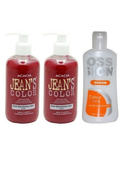 Saç Boyası Pembe 250ml 2ad Ve Ossion Boya Temizleyici 200ml
