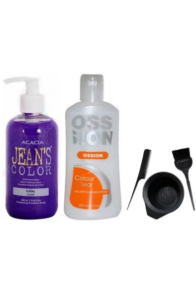 Saç Boyası Leylak 250ml Ve Boya Temizleyici Ve Fluweel Boya Seti ürün görseli 1