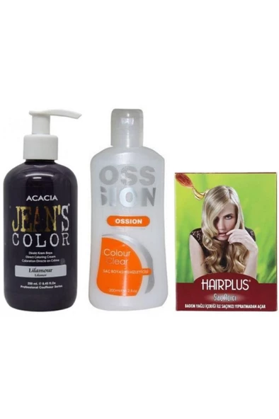 Saç Boyası Lilamor 250ml Ve Boya Temizleyici Ve Saç Açıcı ürün görseli 1
