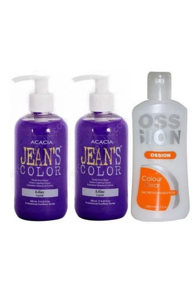 Saç Boyası Leylak 250ml 2ad Ve Ossion Boya Temizleyici 200ml