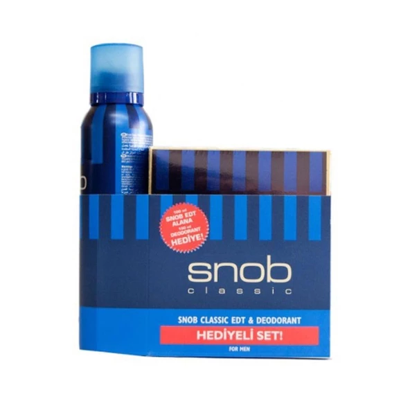 Orıjınal Snop Classic Edt Erkek Parfümü 100 Ml +Snop Deodorant 150 Ml