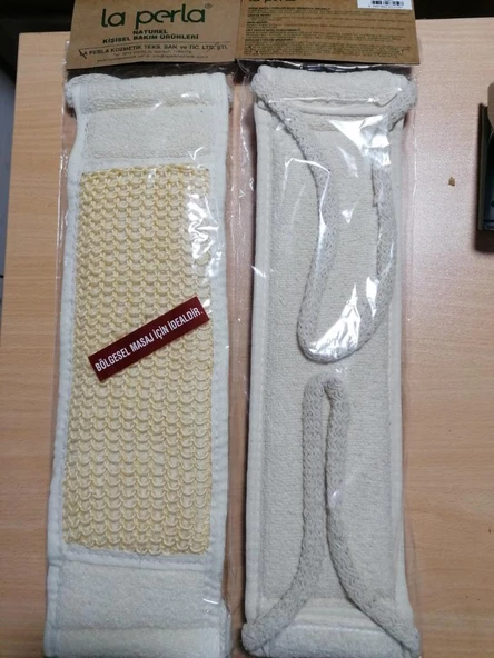 LA PERLA ANTİ SELÜLİT ÇİFT TARAFLI SİSAL SIRT VE VÜCUT  BANYO MASAJ BANDI - 2
