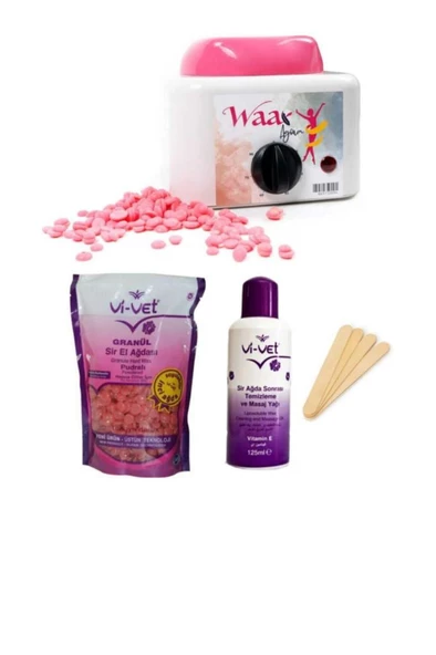 Vivet 250 gr Inci Boncuk Ağda Hass.cilt+ağda Makinesi 4lü Set - 2