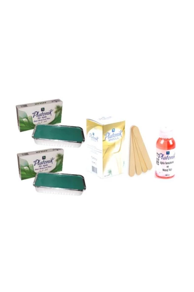 Azulen (yeşil) Kalıp Ağda 400g X 2 + Spatula 100'lü + Ağda Yağı Sprey 100 Ml