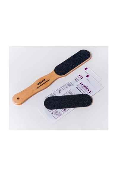 Ahşap Topuk Törpüsü-pedikür Spatulası + 5 Adet Törpü Kağıdı