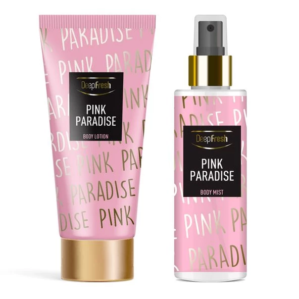 Deep Fresh Vücut Spreyi 200 ml ve Vücut Losyonu 200 ml Pink Paradise